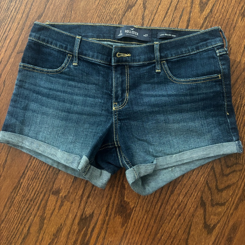 Hollister Dark Blue Jean Shorts